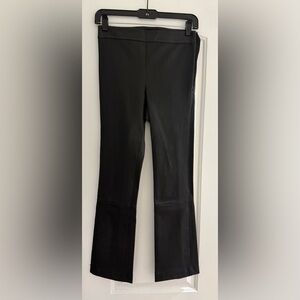 NWOT THEORY black leather leggings pants 2